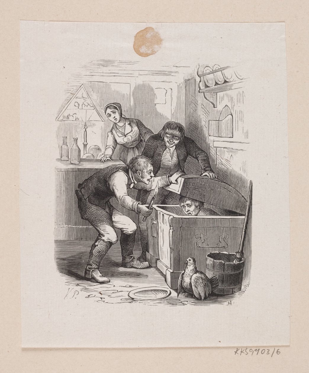رسم توضيحي لـ "Little Claus and Big Claus" في HC Andersen ، "Eventyr og Histories" ، المجلد 1 بواسطة إتش بي هانسن