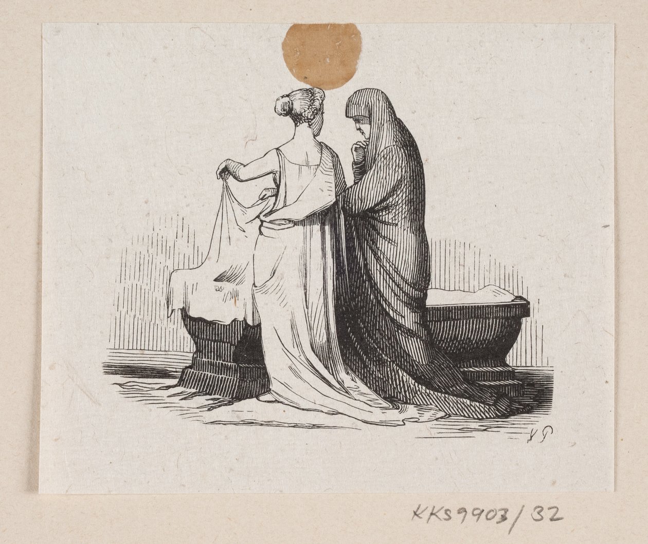 رسم توضيحي لـ "Lykkens Kalosker" في HC Andersen ، "Fairy Tales and Stories" ، المجلد 1 بواسطة إتش بي هانسن