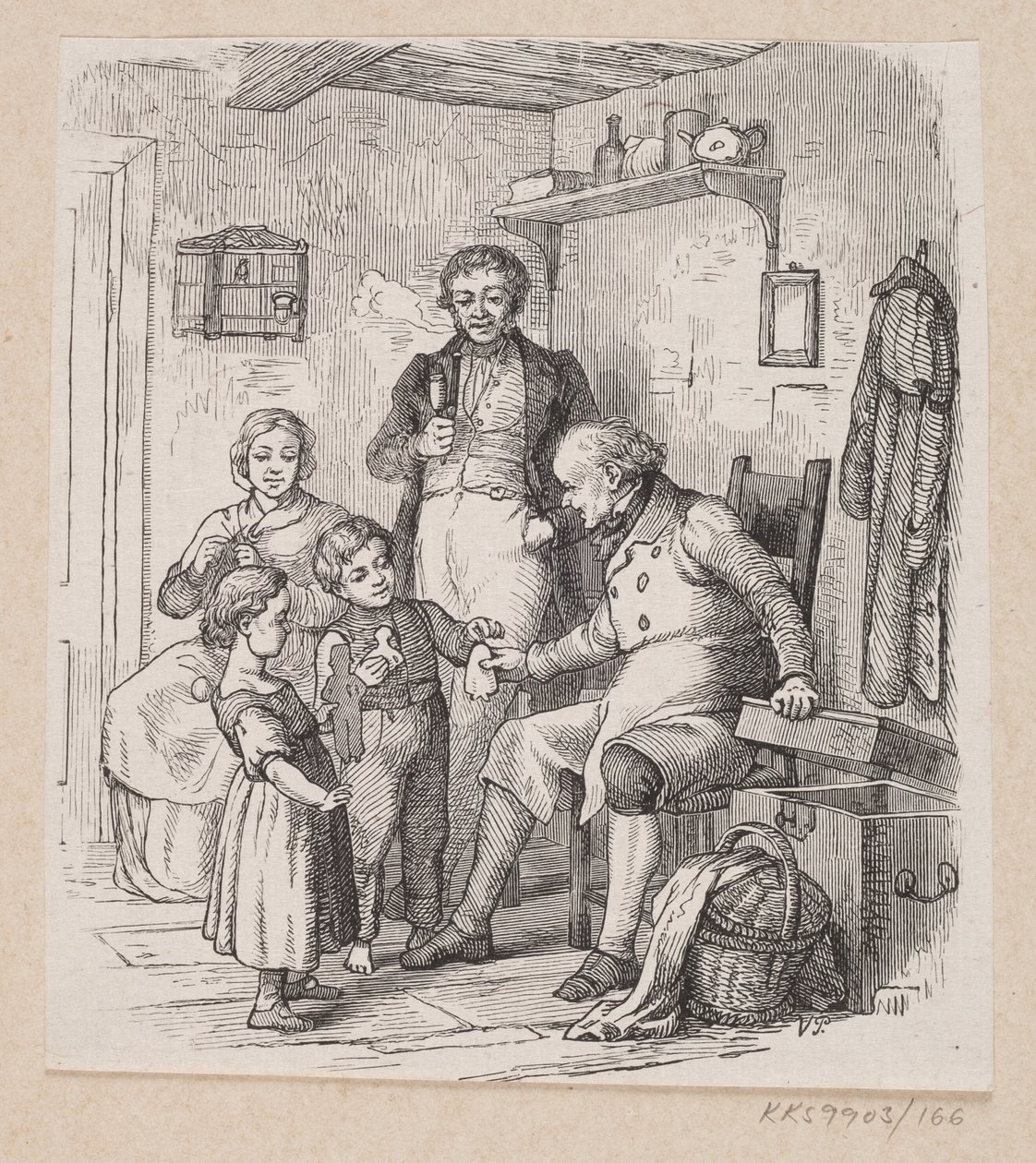 رسم توضيحي لـ "تحت شجرة الصفصاف" في H.C. أندرسن ، "حكايات وقصص خرافية" ، المجلد 2 بواسطة إتش بي هانسن