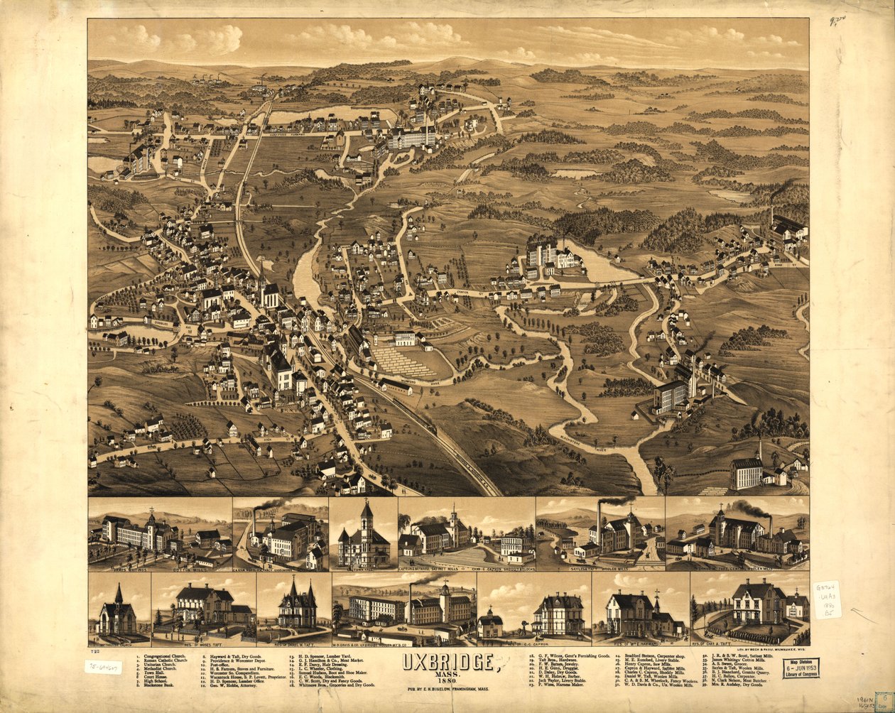 أوكسبريدج ، ماساتشوستس .1880. بواسطة هـ. بيك وباولي بيجلو