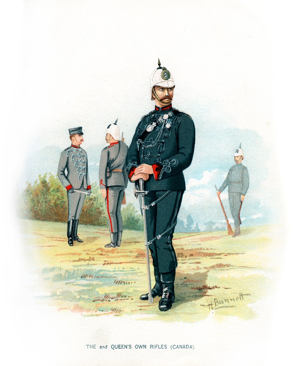 الملكة الثانية تمتلك بنادق كندا ، c1890. بواسطة H. Bunnett