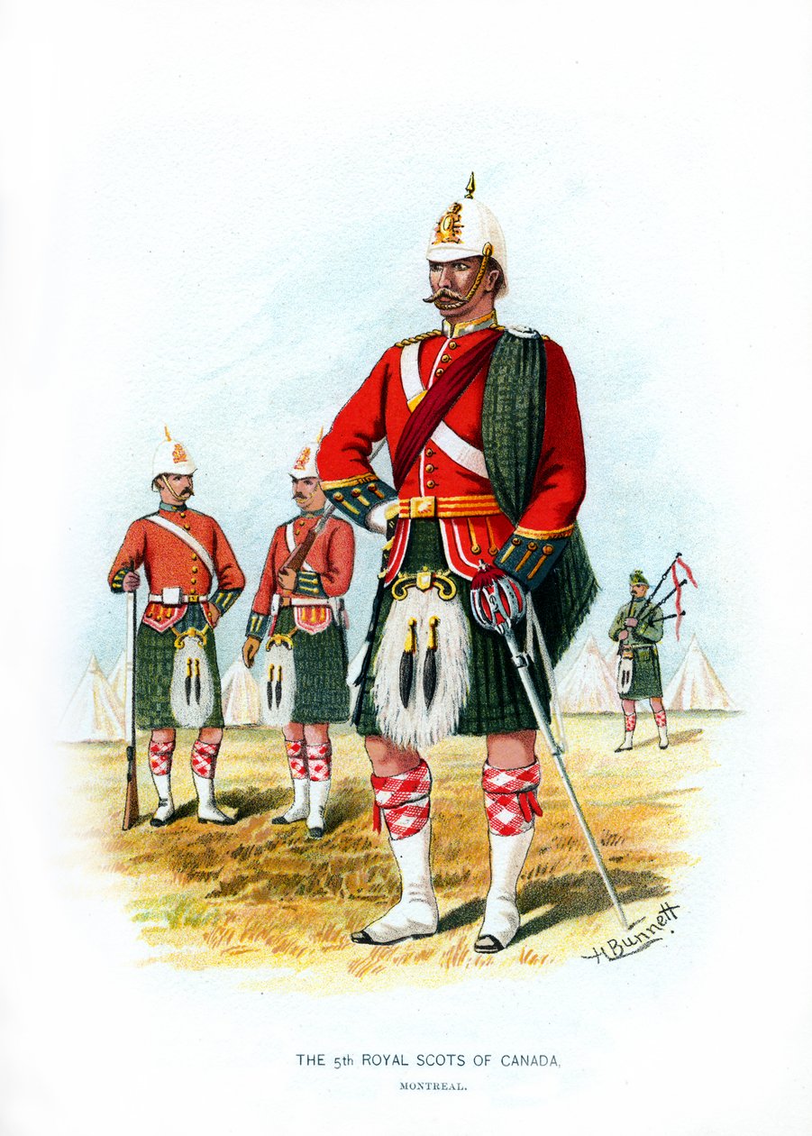الاسكتلنديون الكنديون الخامسون ، مونتريال ، c1890. بواسطة H. Bunnett