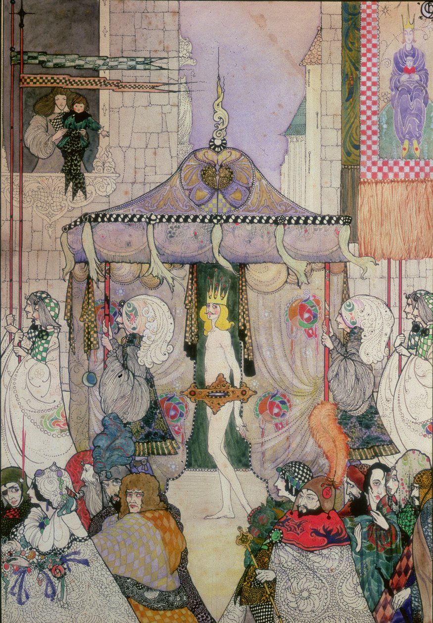 رسم توضيحي لملابس الأباطرة الجدد كتبها هانز كريستيان أندرسون (1805-75) بواسطة H. كلاريس