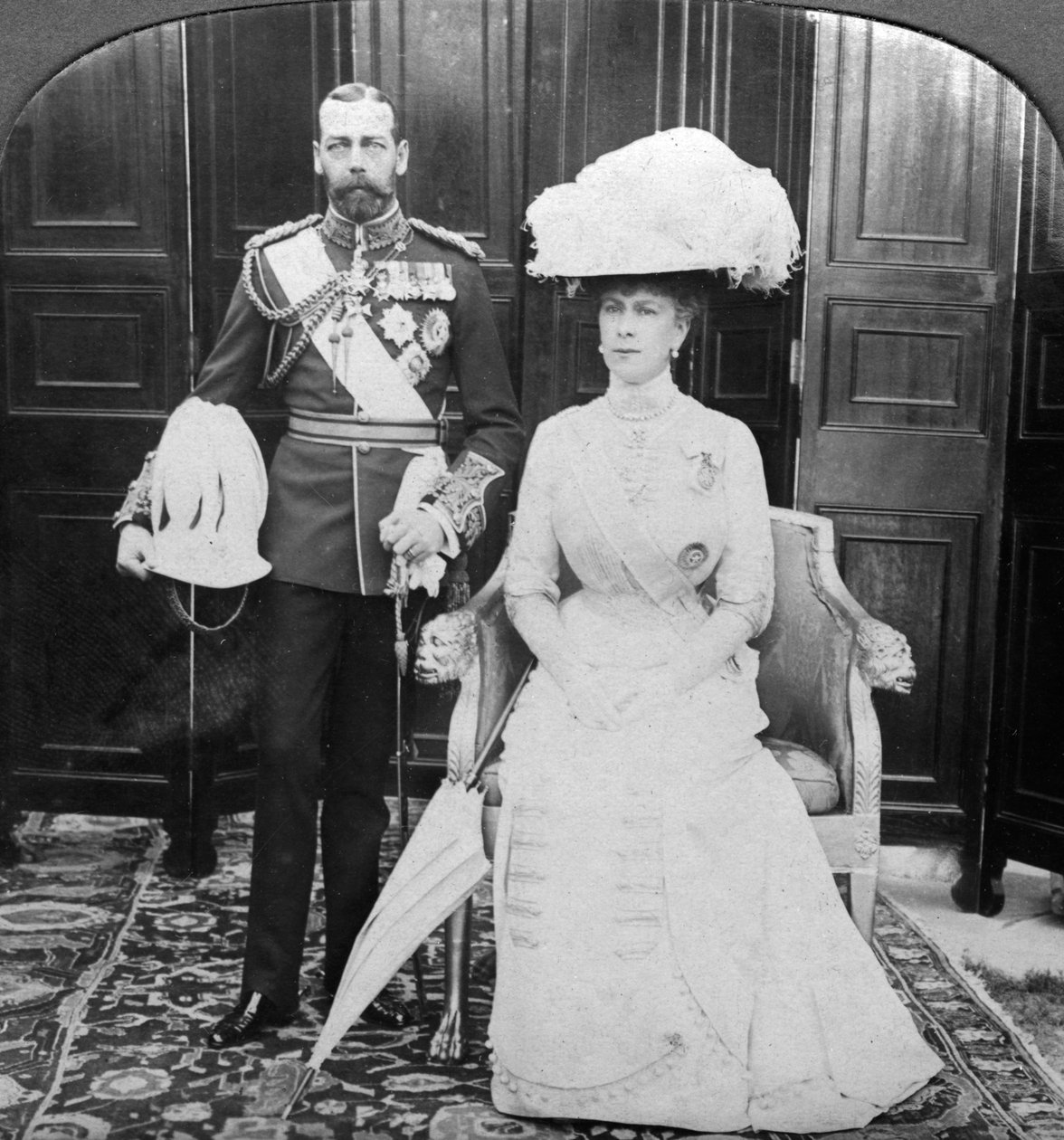 الملك جورج الخامس 1865-1935 والملكة ماري 1867-1953 ، أوائل القرن العشرين. بواسطة HD جيردوود