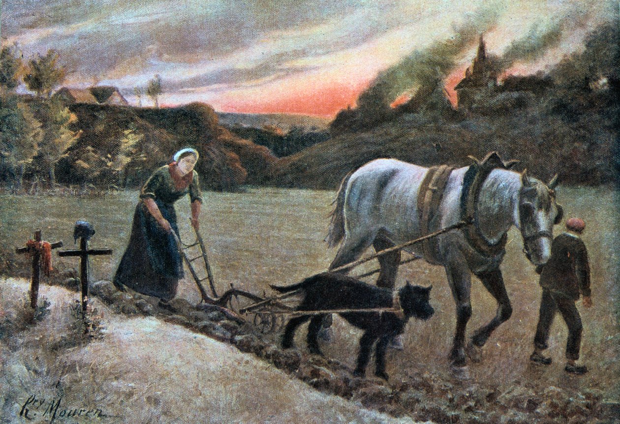 المرأة في الحقول ، 1915. بواسطة H. Mouren