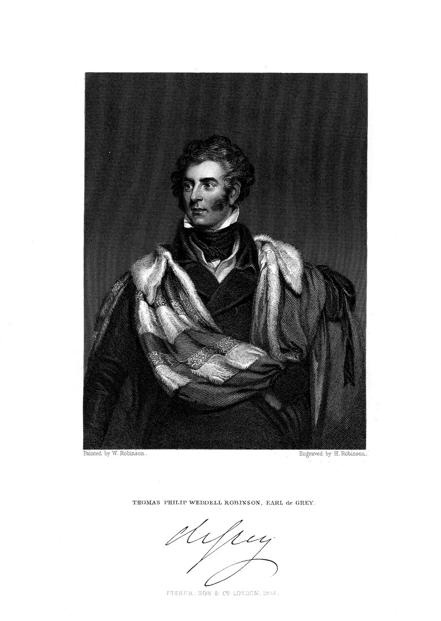 توماس فيليب روبنسون ، إيرل دي جراي الثاني ، 1781-1859 ، 1844. بواسطة H. روبنسون