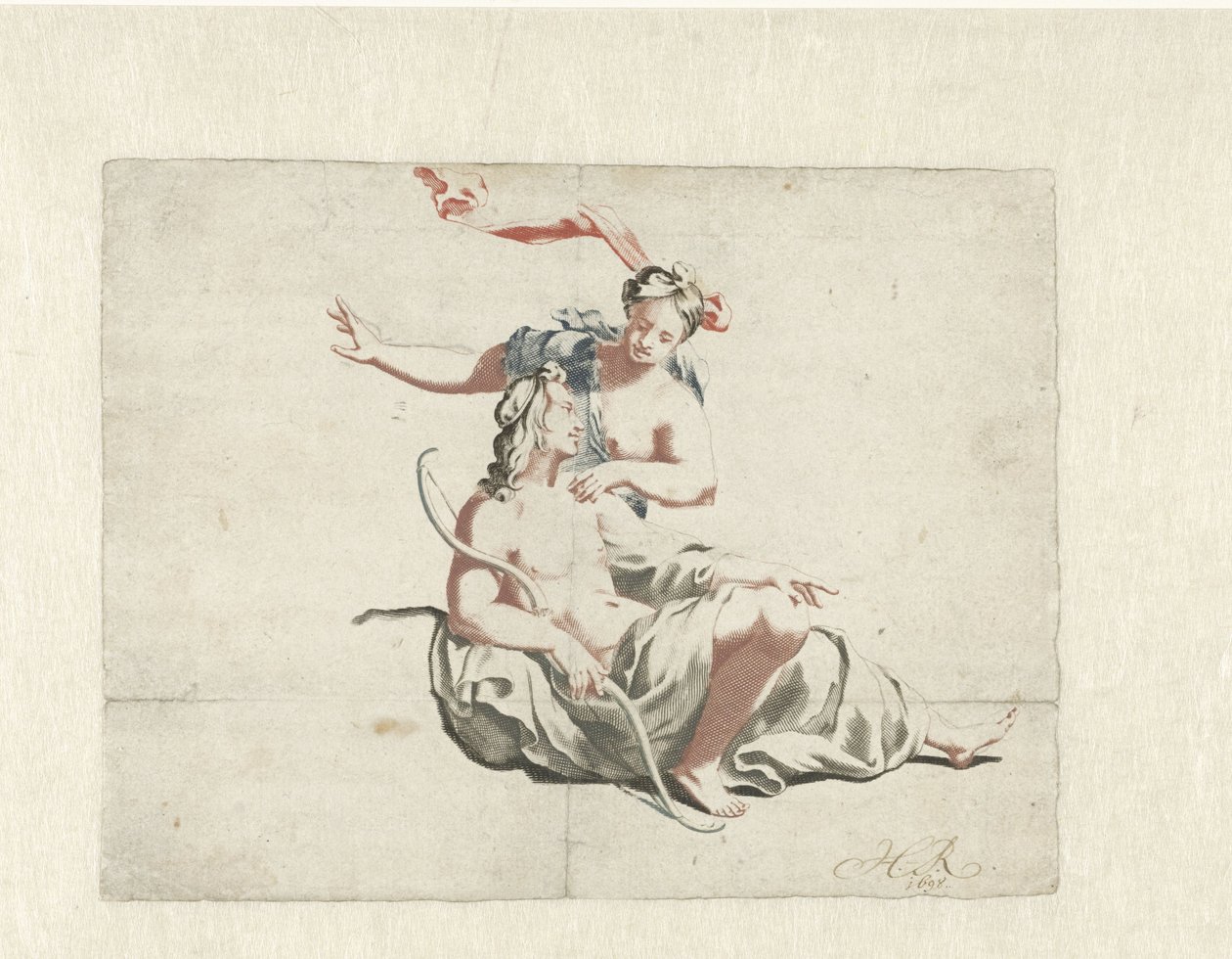 مطاردة حورية بواسطة H. Roucoma