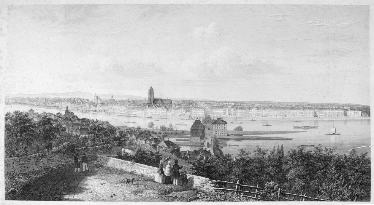 بانوراما فرانكفورت ، c.1865 بواسطة H. الديدان