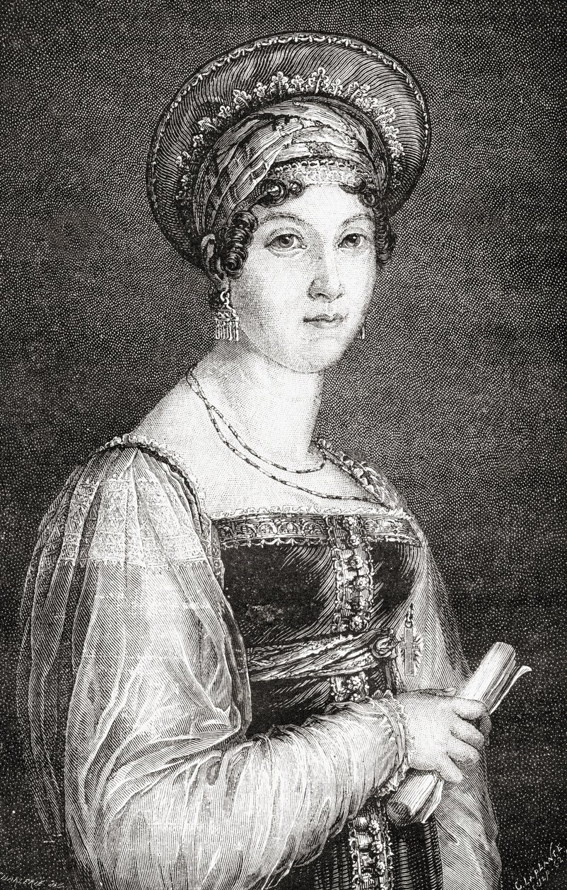 Mademoiselle Mars ، منقوش بواسطة La Plante ، من "Histoire de la Revolution Française" بواسطة Louis Blanc (1811-1882) بواسطة H. de la Charlerie