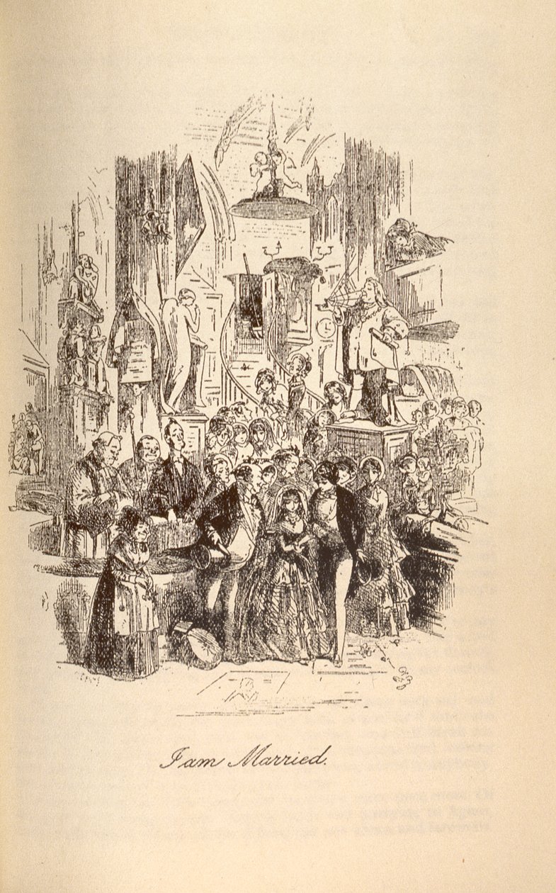 "أنا متزوج" ، من "ديفيد كوبرفيلد" تأليف تشارلز ديكنز (1812-1870) بواسطة هابلوت نايت براون