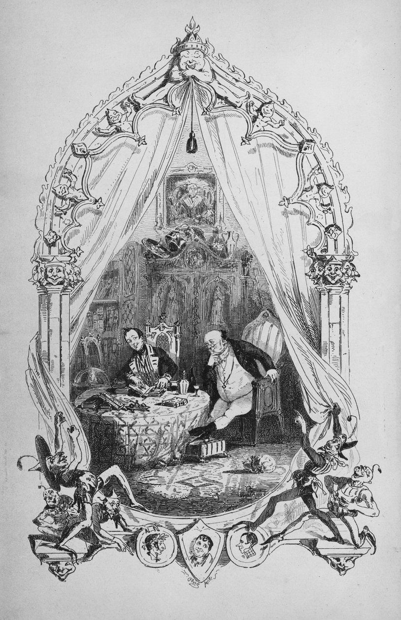 رسم توضيحي من `` أوراق بيكويك &39;&39; تشارلز ديكنز ، نُشر عام 1837 بواسطة هابلوت نايت براون