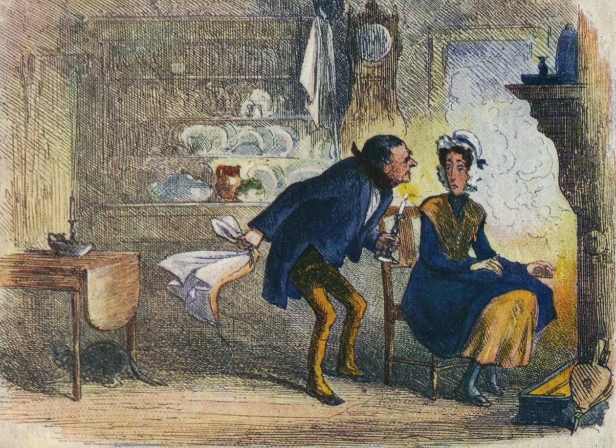 في ديكنز لاند - بطاقة بريدية صغيرة دوريت ، 1907 بواسطة هابلوت نايت براون