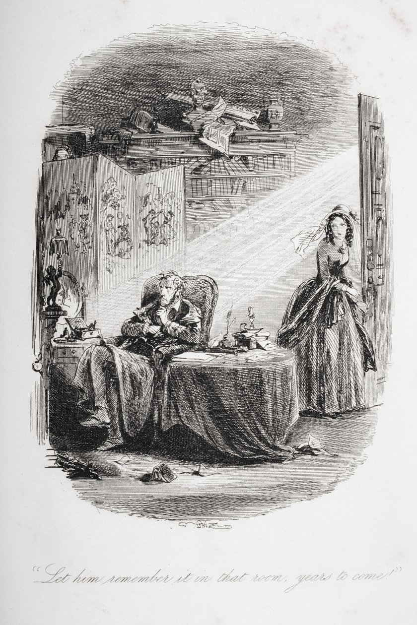 دعه يتذكر ذلك في سنوات الغرفة القادمة ، التوضيح من `` Dombey and Son &39;&39; لتشارلز ديكنز (1812-70) نشر لأول مرة عام 1848 بواسطة هابلوت نايت براون