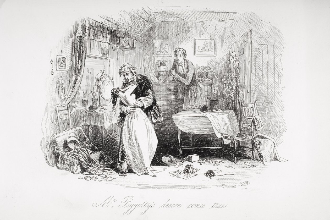 يتحقق حلم السيد بيغوتي ، التوضيح من "ديفيد كوبرفيلد" لتشارلز ديكنز (1812-70) الذي نشر لأول مرة عام 1850 بواسطة هابلوت نايت براون