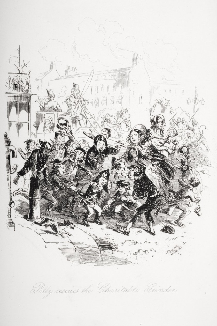 بولي ينقذ المطحنة الخيرية ، رسم توضيحي من "دومبي وابنه" تشارلز ديكنز (1812-70) نشر لأول مرة عام 1848 بواسطة هابلوت نايت براون