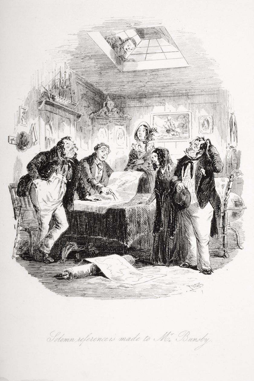 هناك إشارة رسمية إلى السيد بنسبي ، التوضيح من "دومبي وابنه" تشارلز ديكنز (1812-70) الذي نشر لأول مرة عام 1848 بواسطة هابلوت نايت براون