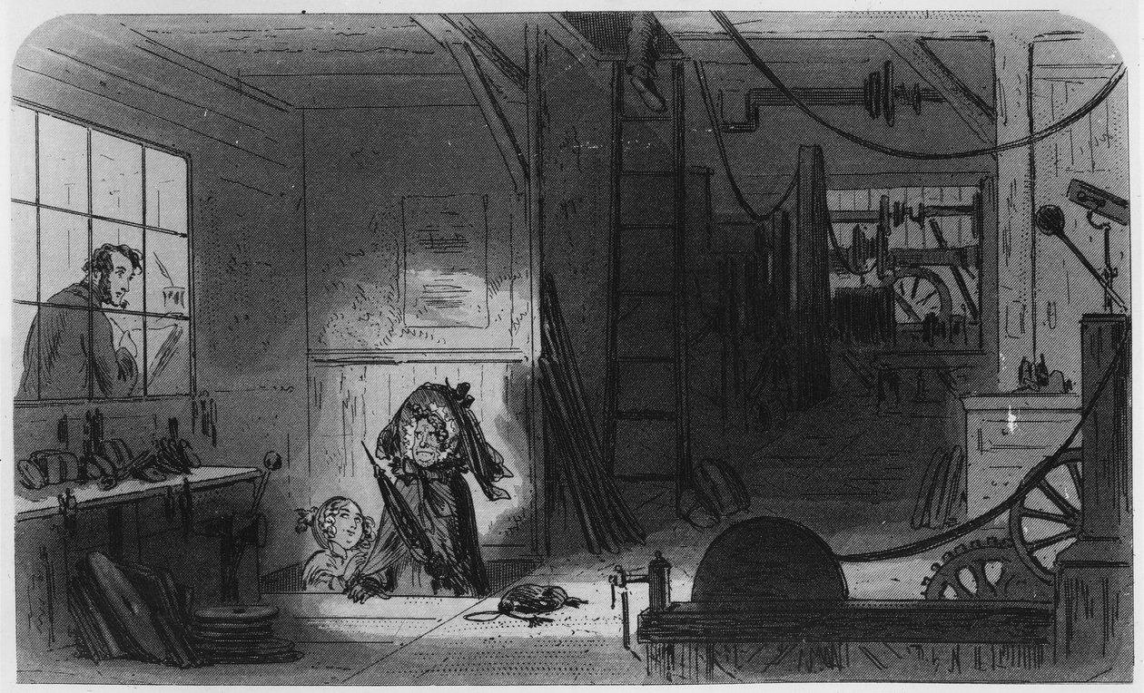 زوار الأعمال ، رسم توضيحي من "ليتل دوريت" لتشارلز ديكنز ، 1857 بواسطة هابلوت نايت براون