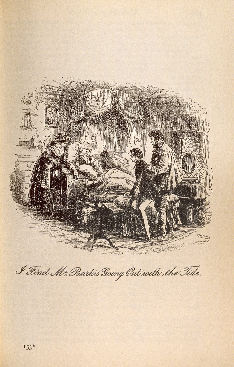 أجد السيد Barkis يخرج مع المد ، من ديفيد كوبرفيلد بقلم تشارلز ديكنز (1812-70) بواسطة هابلوت نايت براون