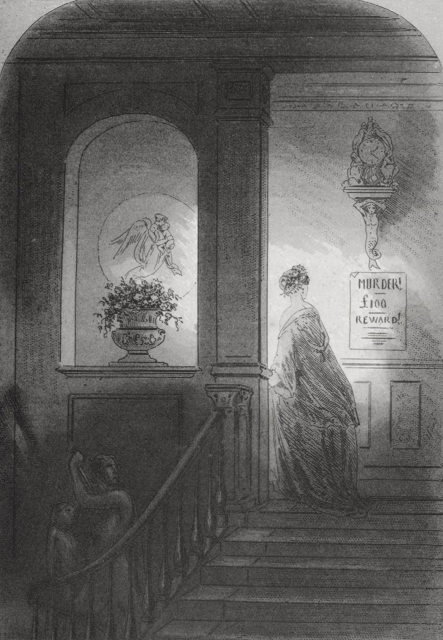 الظل ، رسم توضيحي من "منزل كئيب" تشارلز ديكنز (1812-1870) نشر عام 1853 بواسطة هابلوت نايت براون