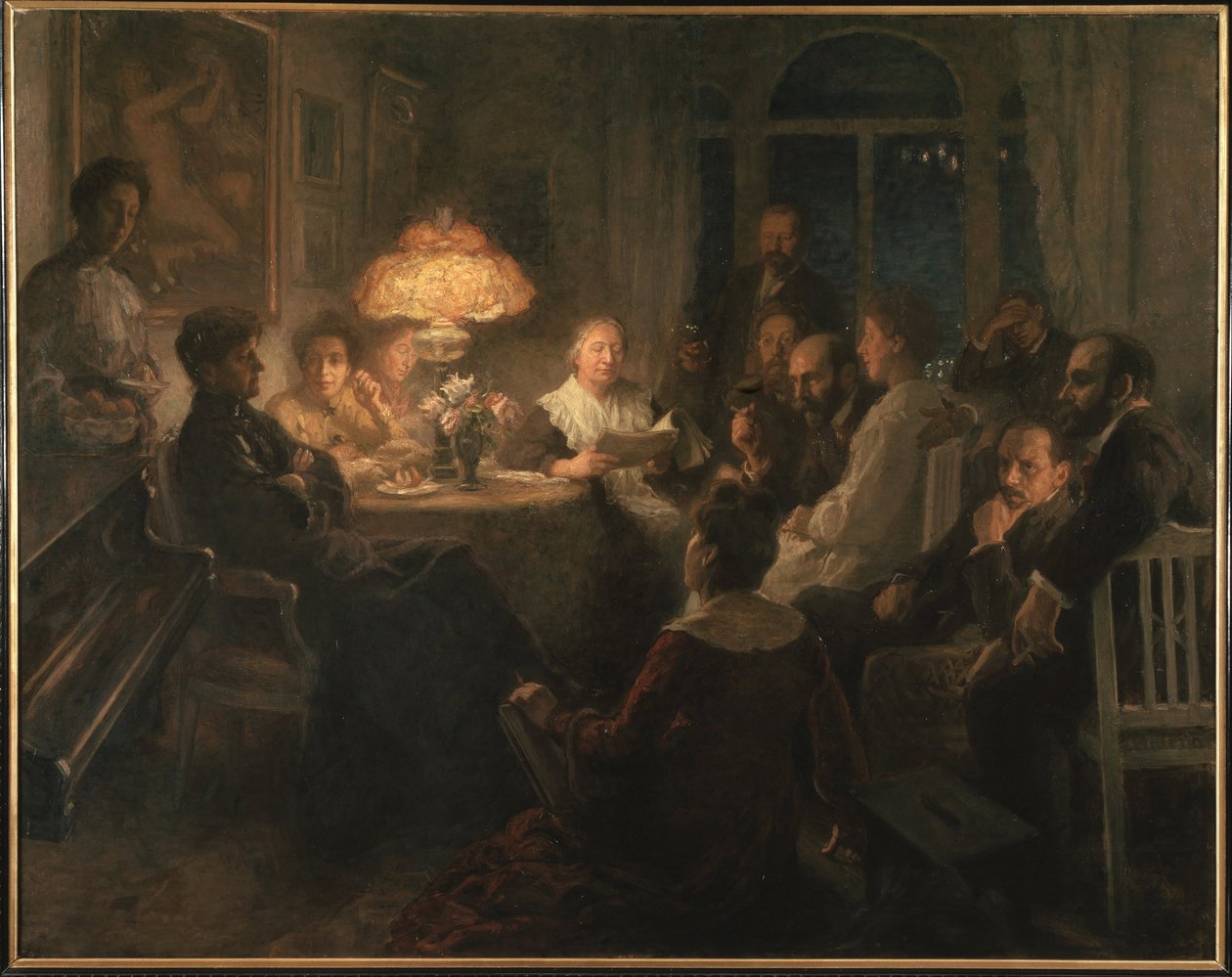 Les amis - Friends - Pauli (Hirsch-Pauli) ، Hanna (1864-1940) - 1900-1905 - ألوان زيتية على قماش - 204x260 - Nationalmuseum Stockholm بواسطة حنا باولي