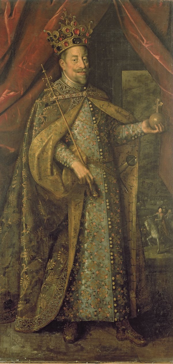 الإمبراطور ماتياس من النمسا في رداء التتويج البوهيمي ، c.1613 بواسطة هانز آخن