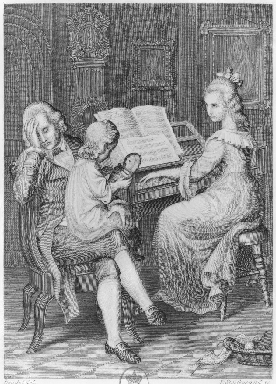 رسم توضيحي من "أحزان ويرثر" بواسطة يوهان فولفجانج جوته (1749-1832) منقوش بواسطة زافير ستيفنساند (1809-76) بواسطة هانز بندل