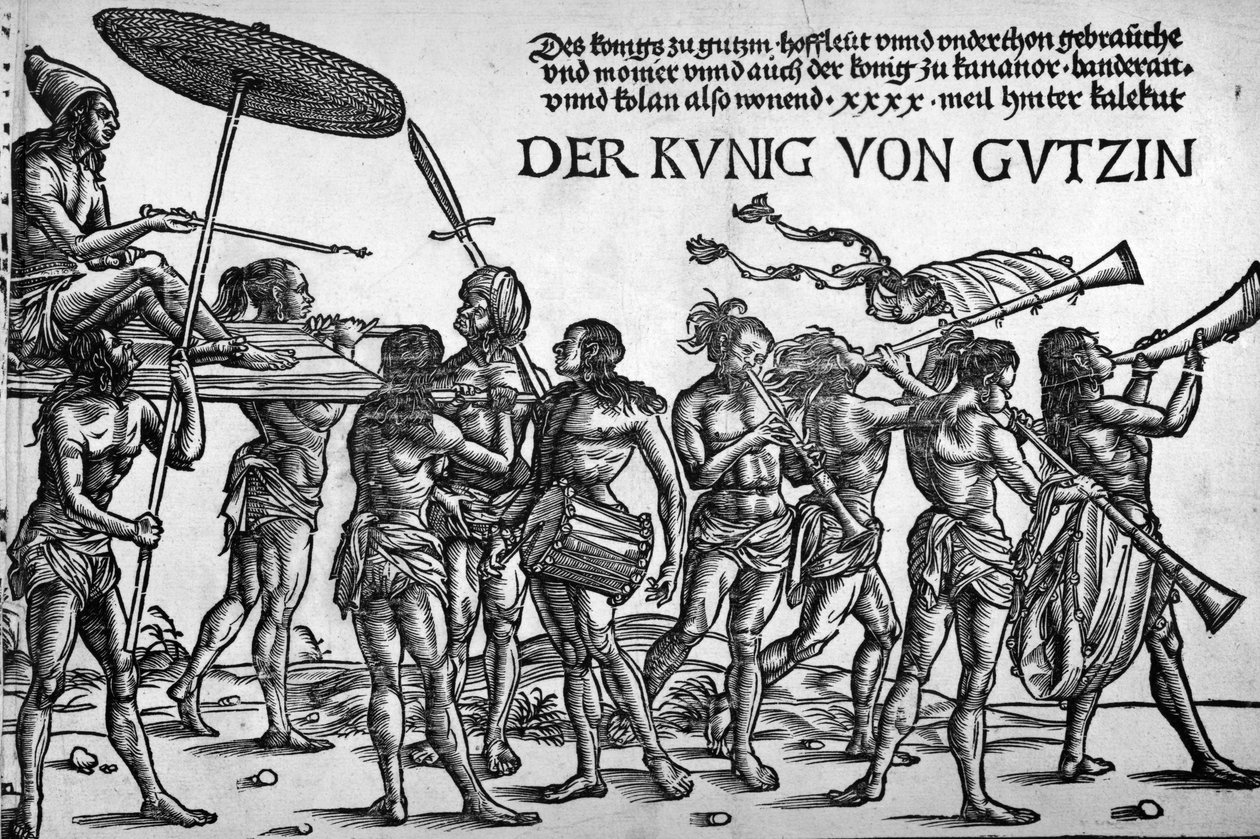 The Kunig von Gutzin ، مطبوعة من تصميم جورج جلوكيندون ، 1511 بواسطة هانز برجكمير