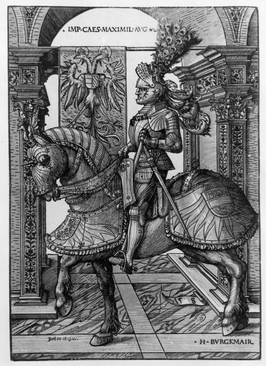 صورة الفروسية لماكسيميليان الأول (1459-1519) c.1508 بواسطة هانز برجكمير