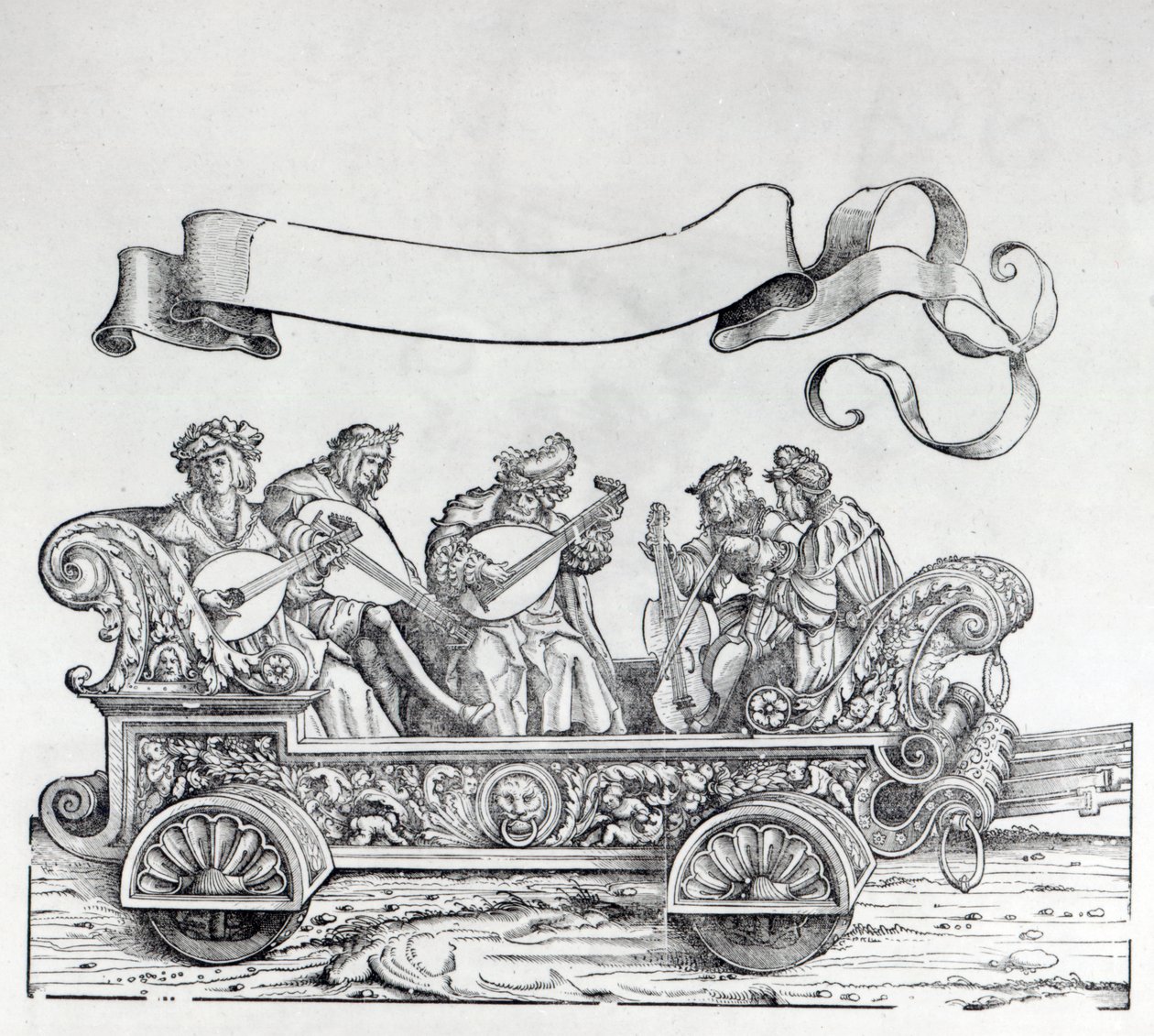 مشهد من موكب النصر في ماكسيميليان ، c.1516-18 بواسطة هانز برجكمير