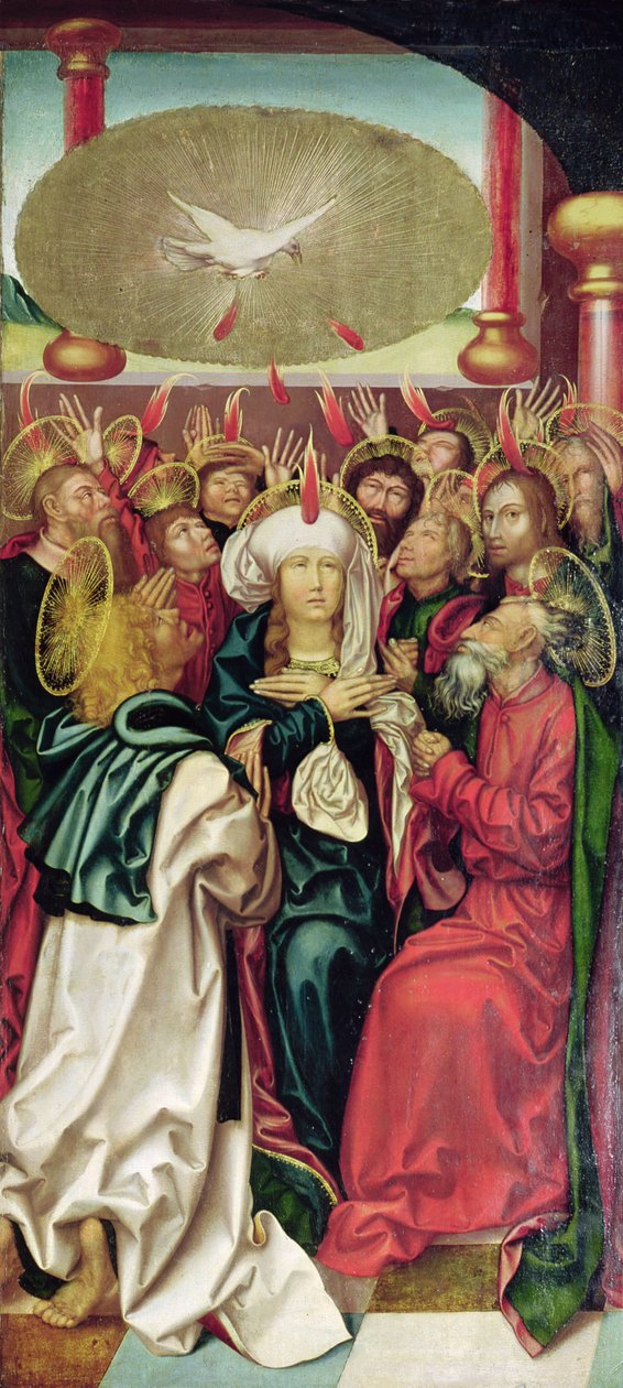 Bugnon Altarpiece: عيد العنصرة ، ج 1507 بواسطة هانز فرايز