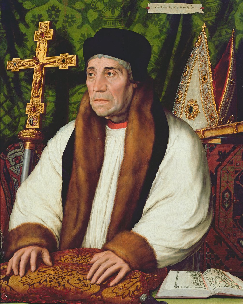 صورة وليام وارهام (1450-1532) رئيس أساقفة كانتربري ، 1527 بواسطة هانز هولبين الأصغر