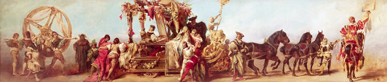 تصميم لموكب اليوبيل للإمبراطور فرانز جوزيف الأول من النمسا: صناعة النسيج ، 1879 بواسطة هانز ماكارت