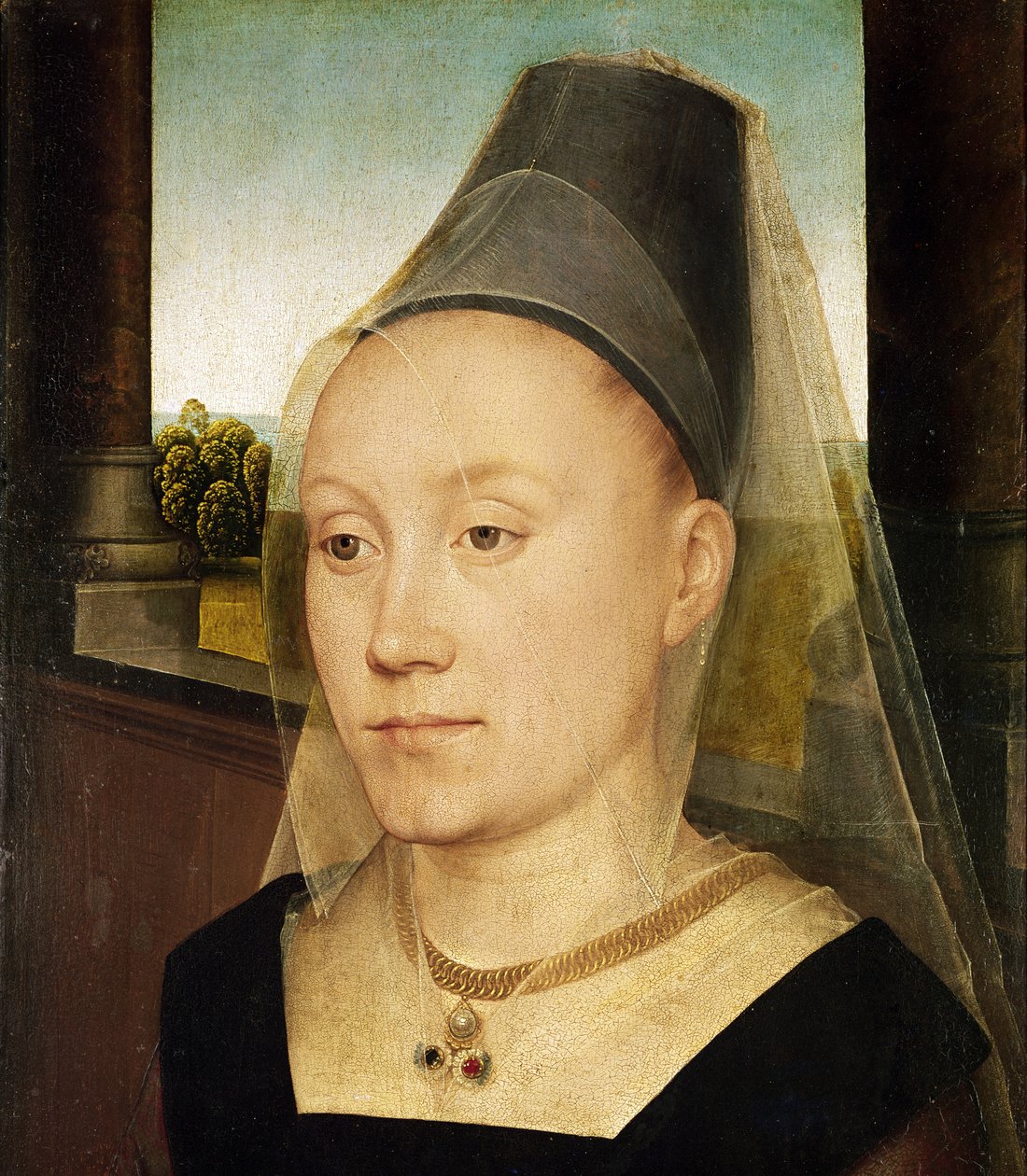 Barbara de Vlaenderberch ، c.1472-75 (تفاصيل 234523) بواسطة هانز مملينج