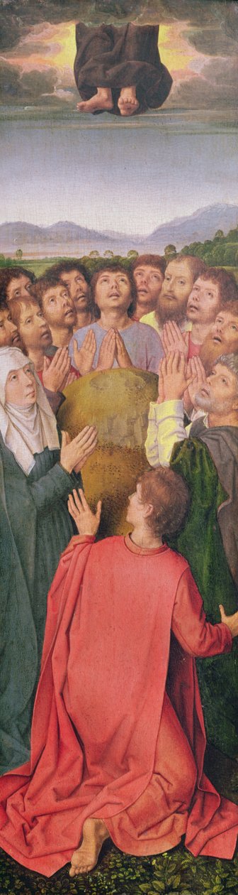 ثلاثي القيامة ، اللوحة اليمنى: الصعود ، c.1485-90 (زيت على خشب البلوط) بواسطة هانز مملينج