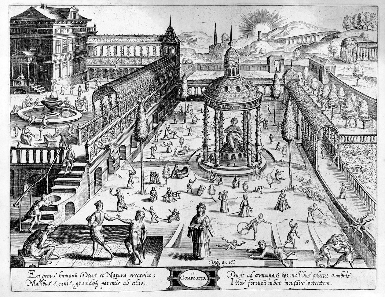 Composita ، محفورة بواسطة Johannes Wierix (1549-c.1618) طبع 1638 بواسطة هانز أو جان فريدمان دي فريس
