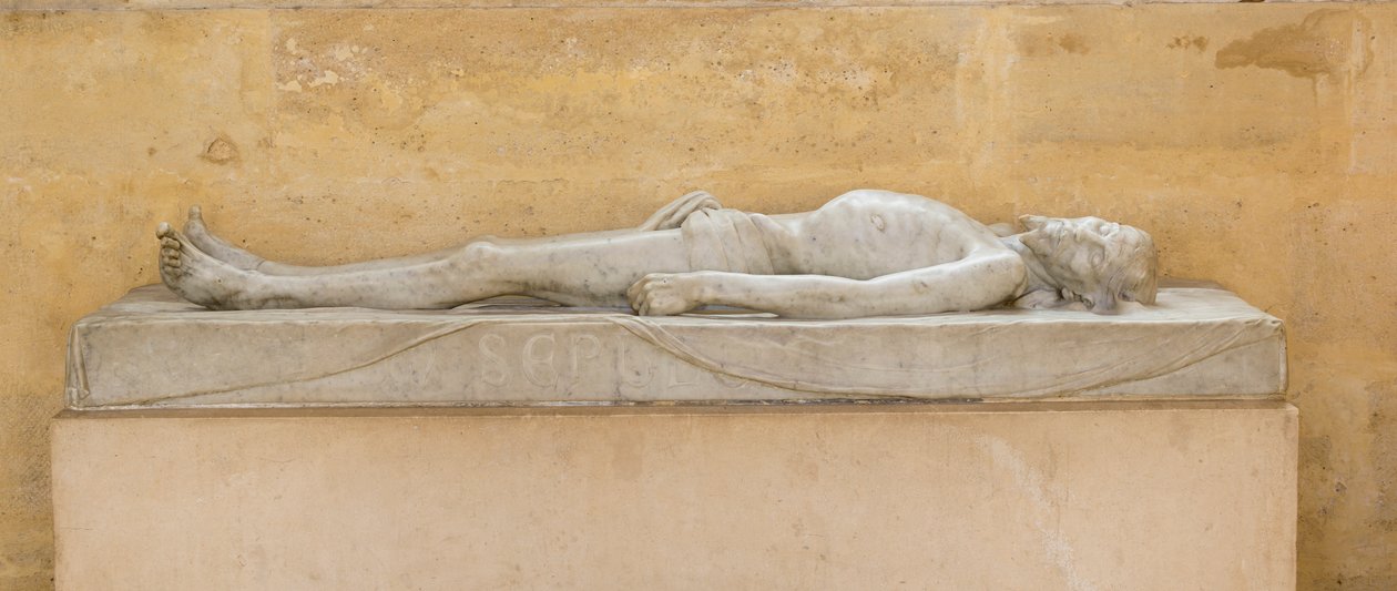المسيح في القبر ، نسخة من هولبين. أسفل الساحل من كنيسة Invalides (1670) ، باريس (صورة فوتوغرافية) بواسطة هانز (بعد) هولبين الأصغر