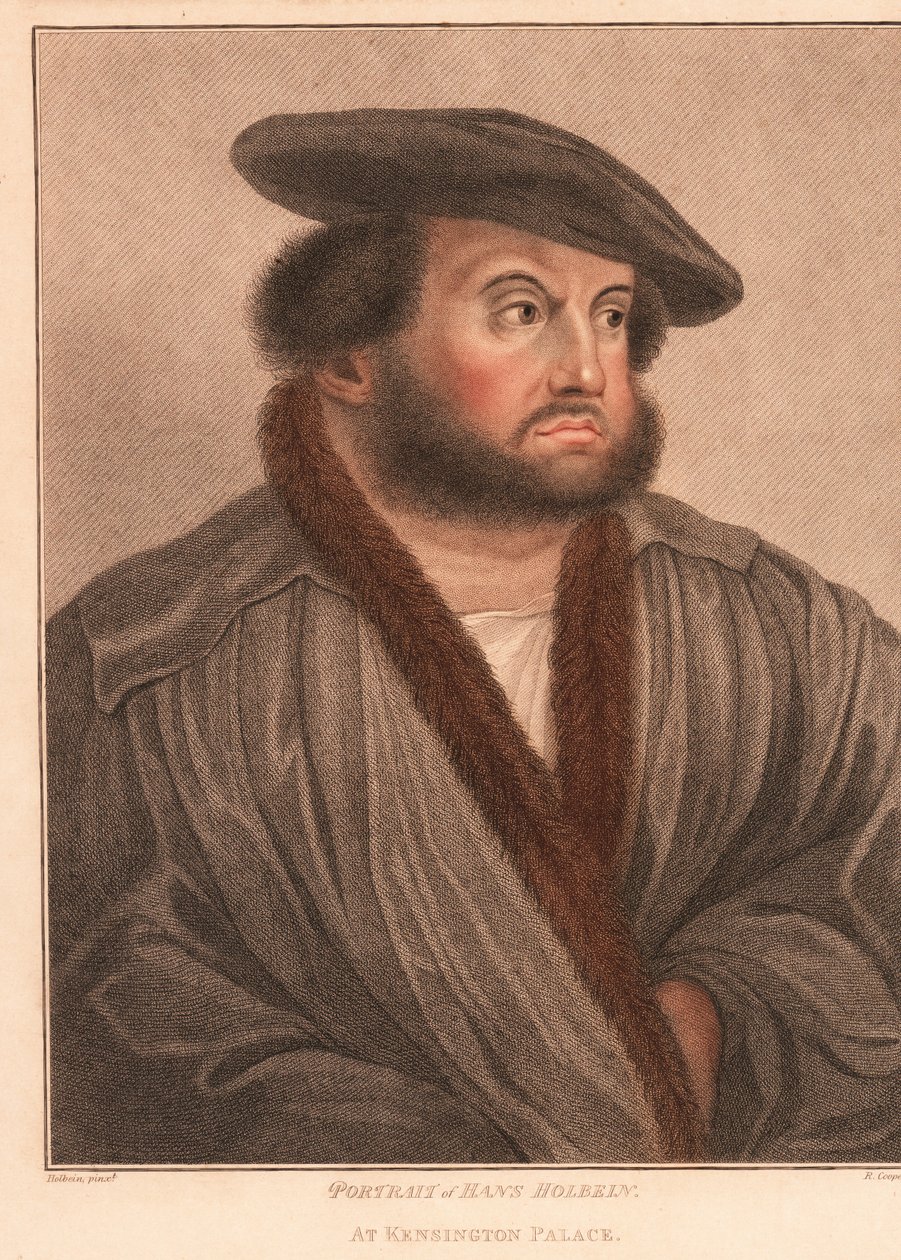 صورة ذاتية للفنان هانز هولباين في قصر كنسينغتون. ، 1812 (نقش) بواسطة هانز (بعد) هولبين الأصغر