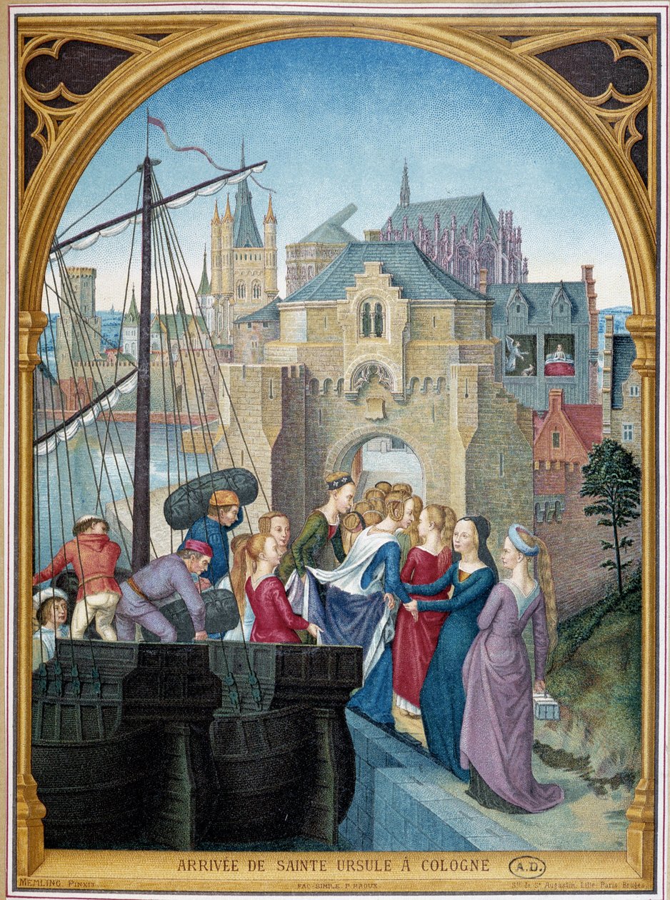 إنزال القديسة أورسولا في كولونيا ، من ap. شطرنج سانت أورسولا بواسطة Memling بواسطة هانز (بعد) Memling