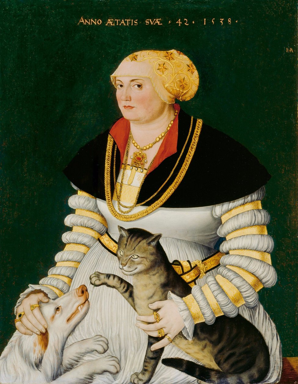 صورة لكليوفيا هولزالب ، ني كريج فون بيليكون بواسطة أسبر ، هانز (1499-1571). زيت على خشب بواسطة هانز أسبر