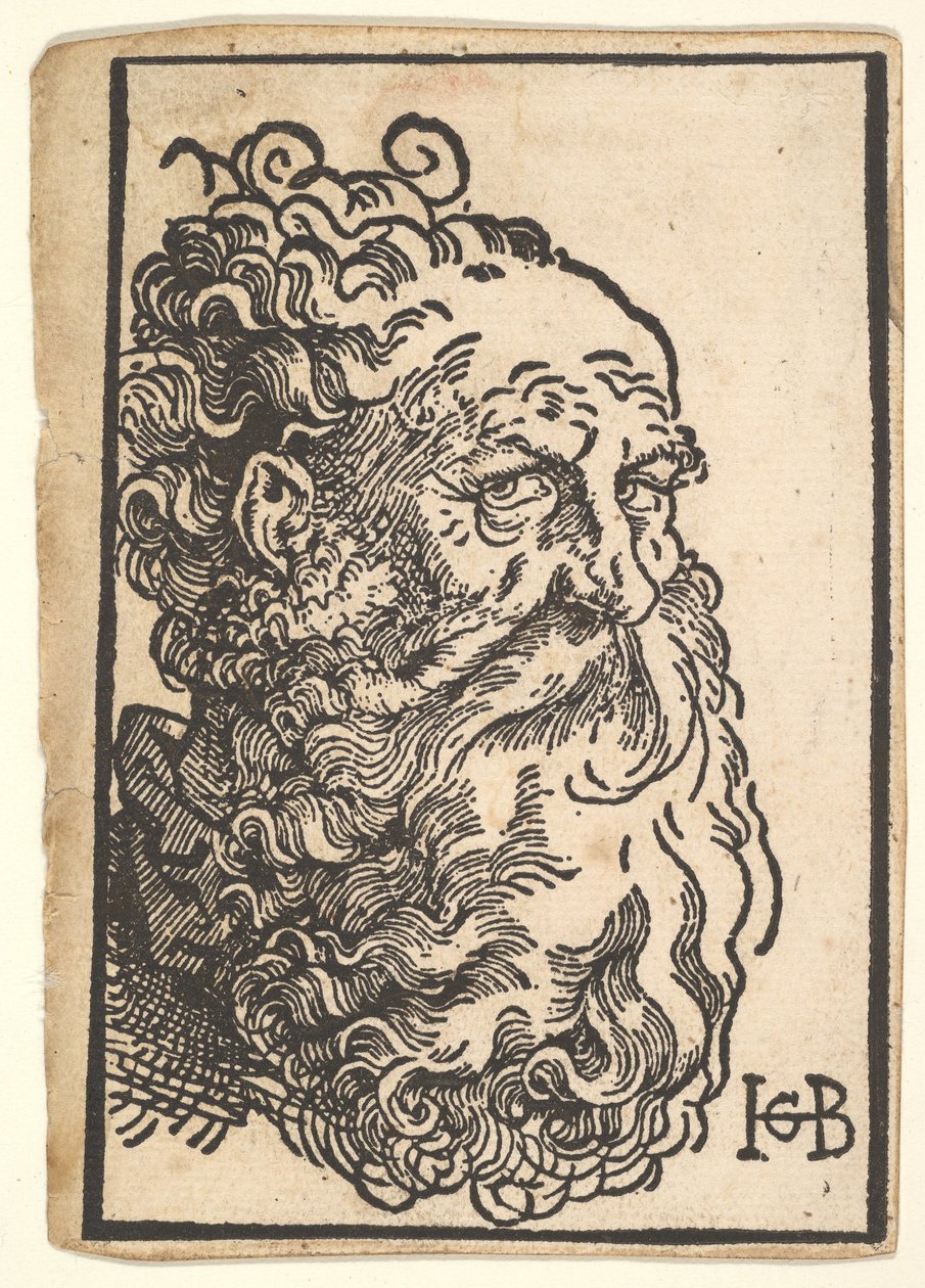 رأس رجل ملتح ، كاليفورنيا. 1518-19. بواسطة هانز بالدونج