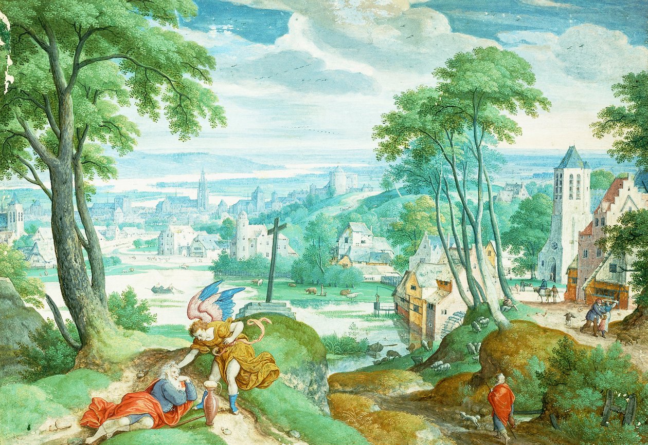إيليا والملاك ، 1583 بواسطة هانز بول