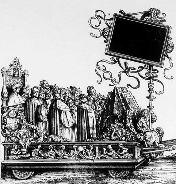 مشهد من موكب Maximilans Triumphal ، c.1516-18 بواسطة هانز برجكمير