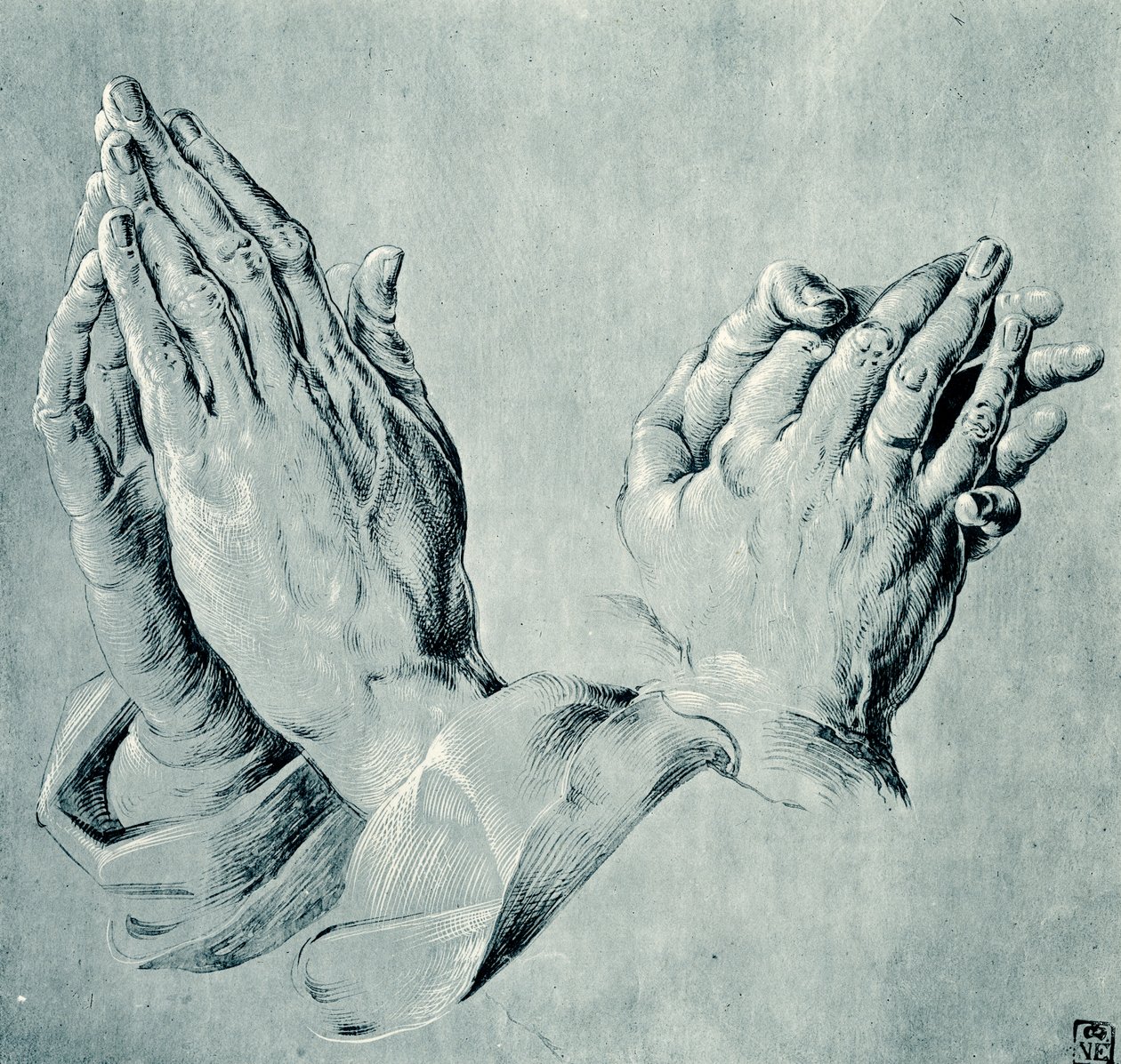 دراسات اليدين بعد Dürer بواسطة هانز هوفمان