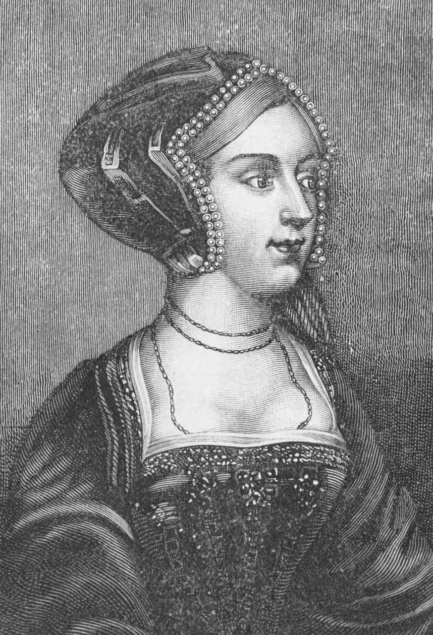 آن بولين (c.1507-36) الزوجة الثانية لهنري الثامن من إنجلترا (انظر أيضًا 68049) بواسطة هانز هولبين الأصغر