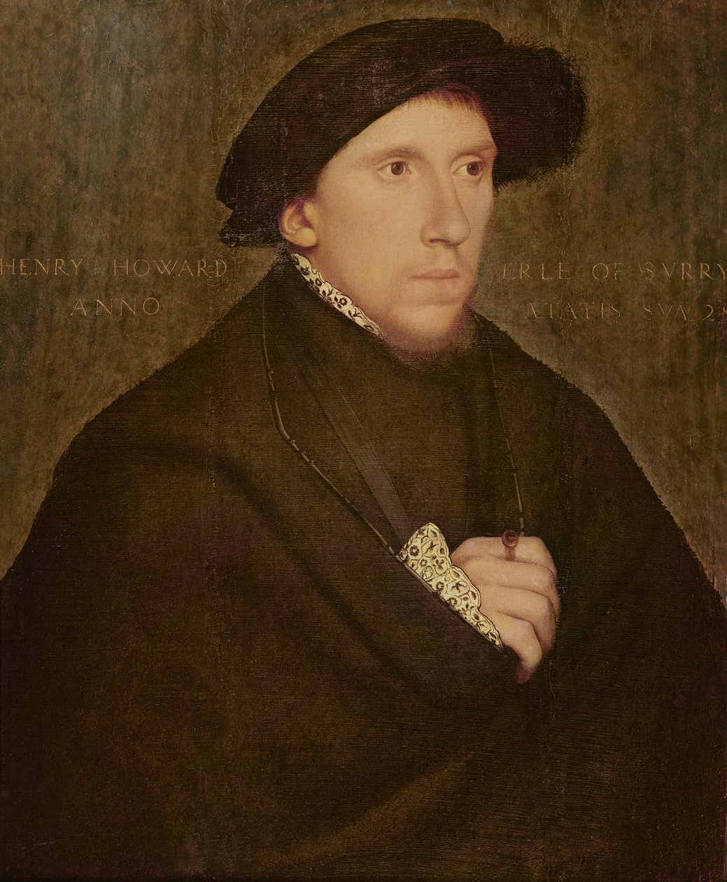 هنري هوارد ، إيرل ساري ، c.1542 (زيت وأطباق على اللوحة) بواسطة هانز هولبين الأصغر