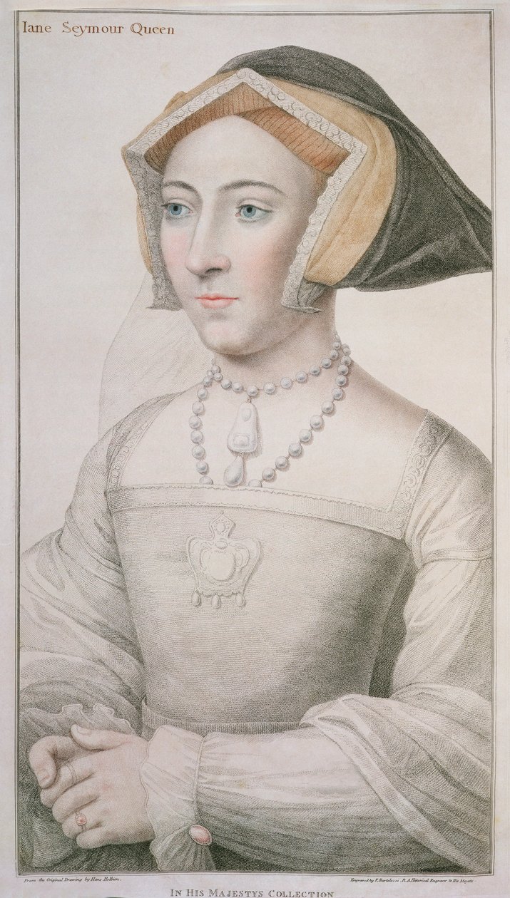 جين سيمور (c.1509-37) نقشها فرانشيسكو بارتولوزي (1727-1815) بواسطة هانز هولبين الأصغر