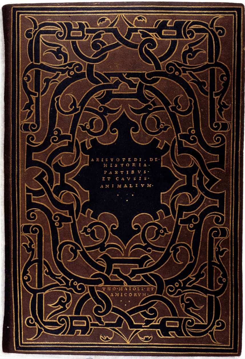تجليد مجموعة "Aristotelis et Theophrasti historyias" "" رسمها هانز هولباين الأصغر (1497-1543) 1534 باريس ، فنون زخرفية بواسطة هانز هولبين الأصغر