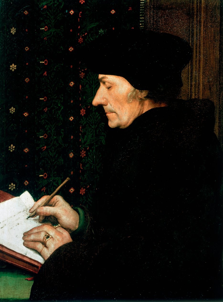 Desiderus Erasmus ، عالم إنساني هولندي وباحث ، 1523 بواسطة هانز هولبين الأصغر
