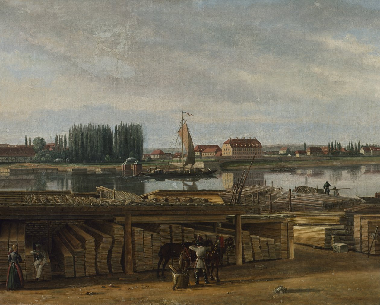من منطقة درسدن حوالي 1829-30 (زيت على قماش) بواسطة هانز ليجانجر ريوش