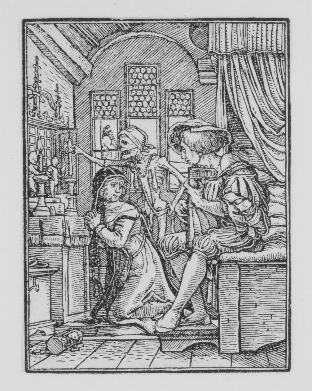 الراهبة ، من رقصة الموت ، كاليفورنيا. 1526 ، تم نشره عام 1538. بواسطة هانز لوتزلبرغر